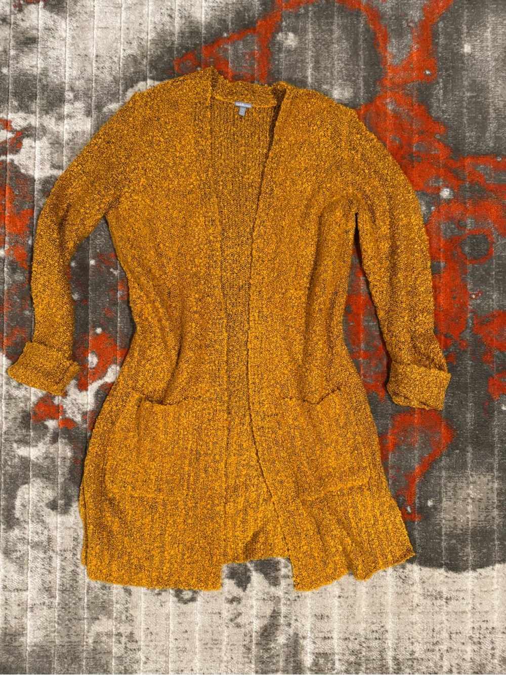 Y2K Charlotte Russe Golden Mustard Boyfriend Cardigan